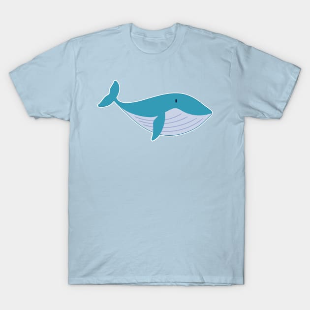 Cute Blue Whale for Kids T-Shirt by vladocar